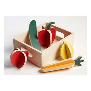 Drevený detský hrací set Flexa Play Shop Vegetables vyobraziť
