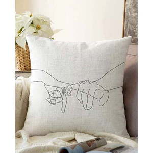 Obliečka na vankúš s prímesou bavlny Minimalist Cushion Covers Pinky, 55 x 55 cm vyobraziť