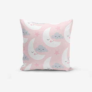 Obliečka na vankúš s prímesou bavlny Minimalist Cushion Covers With Points Moon And Cloud, 45 × 45 cm vyobraziť
