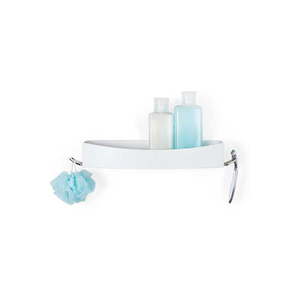 Biela nástenná samodržiaca polička Compactor Clever Flip Shower Shelf vyobraziť