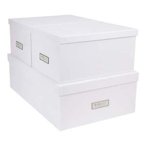 Súprava 3 bielych úložných škatúľ Bigso Box of Sweden Inge vyobraziť