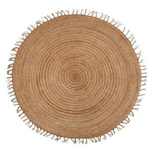 Hnedý ručne vyrobený koberec Nattiot Abha, ø 140 cm vyobraziť