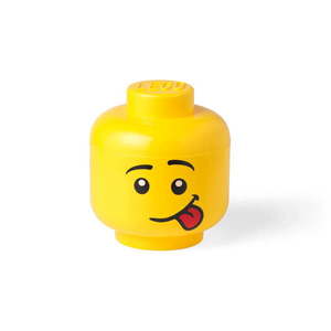 Žltý úložný box v tvare hlavy LEGO® Silly, ⌀ 16, 3 cm vyobraziť