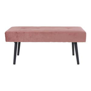 Ružová zamatová lavica Bonami Essentials Skiby vyobraziť