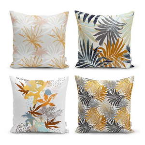 Súprava 4 dekoratívnych obliečok na vankúše Minimalist Cushion Covers Autumn Leaves, 45 x 45 cm vyobraziť