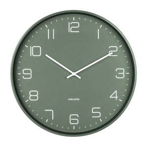 Zelené nástenné hodiny Karlsson Lofty, ø 40 cm vyobraziť