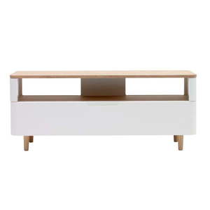 TV stolík z dreva bieleho duba Unique Furniture Amalfi vyobraziť