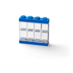 Modrá zberateľská skrinka na 8 minifigúrok LEGO® vyobraziť