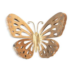 Nástenná dekorácia v zlatej farbe Wallity Butterfly vyobraziť