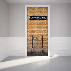 Adhezívna samolepka na dvere Ambiance Harry Potter Platform, 83 x 204 cm vyobraziť