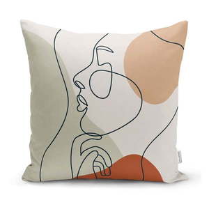 Obliečka na vankúš Minimalist Cushion Covers Pastel Drawing Face, 45 x 45 cm vyobraziť