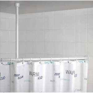 Biela stropná opora na sprchový záves Wenko vyobraziť