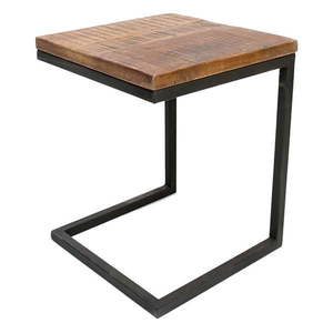 Čierny odkladací stolík s doskou z mangového dreva LABEL51 Box vyobraziť