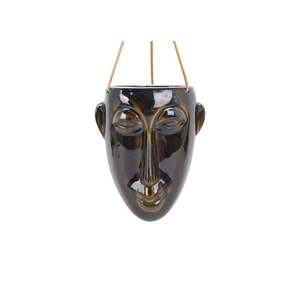 Tmavohnedý závesný kvetináč PT LIVING Mask, výška 22, 3 cm vyobraziť