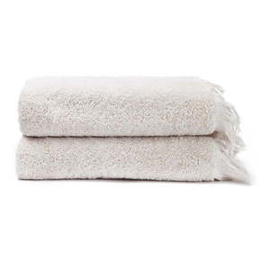 Súprava 2 krémových uterákov zo 100 % bavlny Bonami Selection, 50 × 90 cm vyobraziť