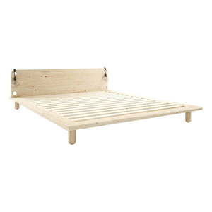 Dvojlôžková posteľ z borovicového dreva s roštom 140x200 cm Peek – Karup Design vyobraziť