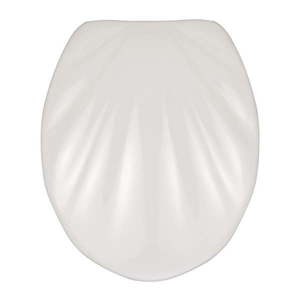 Biele WC sedadlo s jednoduchým zatváraním Wenko Premium Sea Shell, 45, 5 × 38 cm vyobraziť