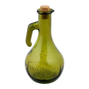 Zelená fľaša na olej z recyklovaného skla Ego Dekor Olive, 500 ml vyobraziť