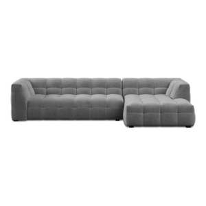 Sivá zamatová rohová pohovka Windsor & Co Sofas Vesta, pravý roh vyobraziť