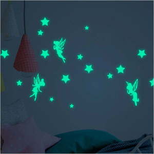 Sada nástenných detských svietiacich samolepiek Ambiance Fairies and Stars vyobraziť