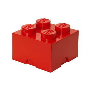 Červený úložný box štvorec LEGO® vyobraziť
