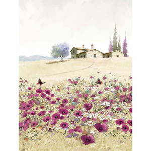 Obraz na plátne Styler Violet Poppies, 50 x 70 cm vyobraziť