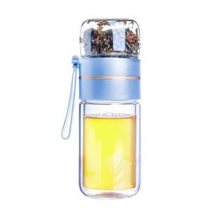 TORO Sklenená fľaša na čaj TORO 165ml+90ml borosilikátové dvojité sklo vyobraziť