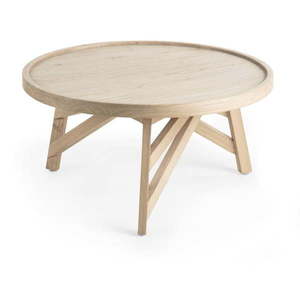 Konferenčný stolík z dreva mindi Kave Home Thais, ø 80 cm vyobraziť