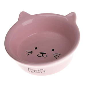 Ružová keramická miska pre mačky Dakls, ø 14 cm vyobraziť