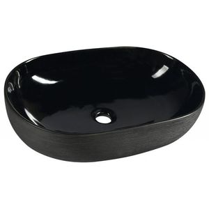 SAPHO - PRIORI keramické umývadlo na dosku 58x40 cm, čierna PI031 vyobraziť