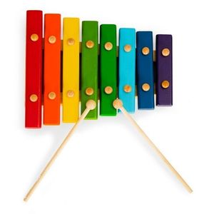 Dřevěný xylofon pro děti EcoToys barevný vyobraziť