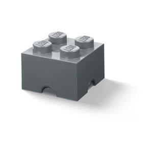 Detský tmavosivý úložný box LEGO® Square vyobraziť