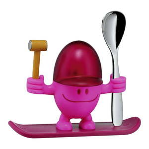 Červeno-ružový stojan na vajíčko s lyžičkou WMF Cromargan® Mc Egg vyobraziť