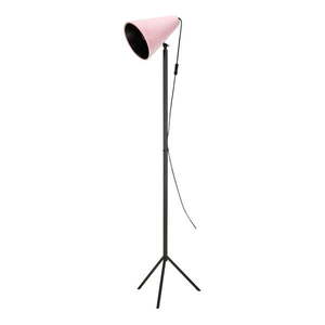 Čierna voľne stojacia lampa s ružovým tienidlom Markslöjd Cilla Floor 1L vyobraziť