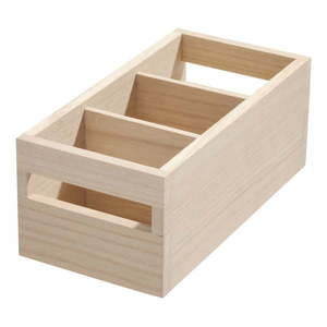 Úložný box z dreva paulownia iDesign Wood Handled, 12, 7 x 25, 4 cm vyobraziť