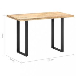 Jedálenský stôl mangovníkové drevo/kov 120x60x76 cm vyobraziť