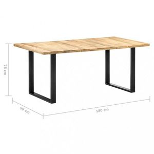 Jedálenský stôl mangovníkové drevo/kov 180x90x76 cm vyobraziť