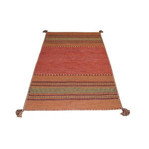 Oranžový bavlnený koberec Webtappeti Antique Kilim, 70 x 140 cm vyobraziť