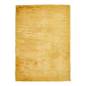 Žltý koberec Think Rugs Teddy, 80 x 150 cm vyobraziť