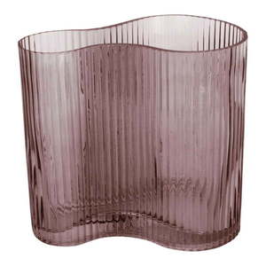 Hnedá sklenená váza PT LIVING Wave, výška 18 cm vyobraziť
