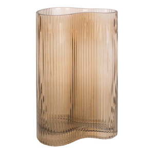 Svetlohnedá sklenená váza PT LIVING Wave, výška 27 cm vyobraziť