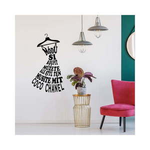 Samolepka na stenu s citátom Ambiance Coco Chanel vyobraziť