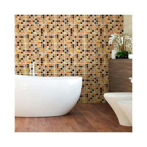 Sada 9 nástenných samolepiek Ambiance Wall Decal Tiles Mosaics Sanded Grade, 15 × 15 cm vyobraziť