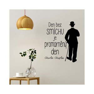 Samolepka na stenu s citátom Ambiance Charlie Chaplin vyobraziť