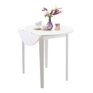 Biely skladací jedálenský stôl Støraa Trento Quer, ⌀ 92 cm vyobraziť
