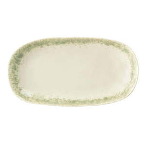 Zeleno-biely kameninový servírovací tanier Bloomingville Paula, 23, 5 x 12, 5 cm vyobraziť