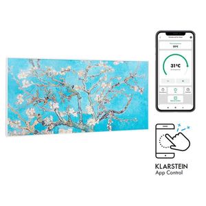 Klarstein Wonderwall Air Art Smart, infračervený ohrievač, 120 x 60 cm, 700 W, aplikácia, mandľový kvet vyobraziť