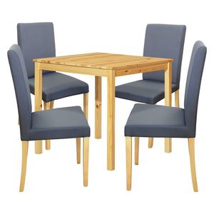 Jedálenský stôl 8842 lak + 4 stoličky PRIMA 3038 sivá/svetlé nohy vyobraziť