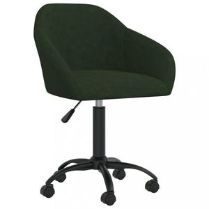 Otočná jedálenská stolička zamat / kov Dekorhome Tmavo zelená vyobraziť