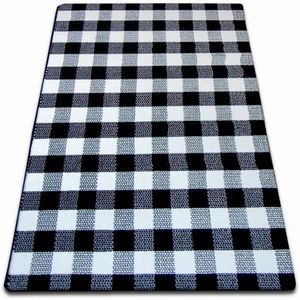 Kusový koberec SKETCH HARRY biely / čierny - kockovaný vyobraziť